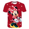 Girl's Clothing Summer 2023 Mickey Minnie Mouse Disney Short Sleeve T-shirts for Girls Funny Fashion Streetwear Shirt. 