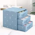 Fabric Washable Drawer Storage Box Large Capacity Division Socks Underwear Underwear Storage Box Foldable Waterproof. 