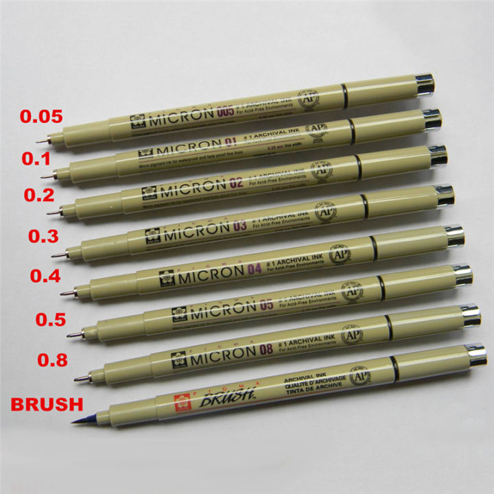 8PCS%20Sakura%20Pigma%20Micron%20Fine%20Line%20Pen%20Art%20Supplies%20005%2001%2002%2003%2004%2005%2008%20BRUSH%20-%20Image%206