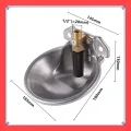 VibeVendor Sheep Water Bowl Stainless Steel Goat Lamb Drinker Water Bowl With 1/2" Thread Copper Valve Farm Feeding. 