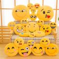 SF 15CM Soft Emoji Yellow Round Cushion Emoticon Stuffed Plush Toy Pillow #253729. 