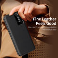 Smart APP Sleep Awake Flip Cover For Samsung Galaxy S25 S24 S23 S22 Ultra Plus Window View Flip-free Answer Calls Leather Cases. 
