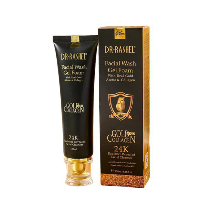 DR.RASHEL 24K Gold Collagen Facial Wash Gel Foam 100ml