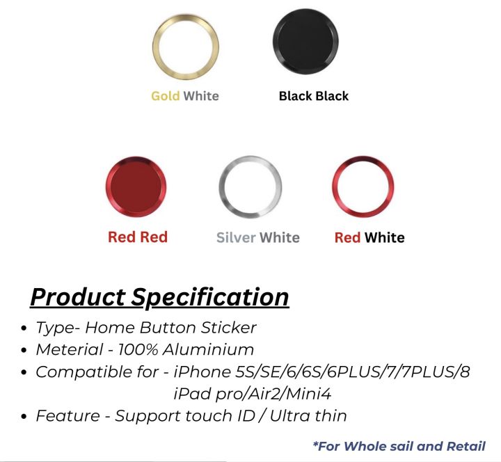 Touch%20ID%20Home%20Button%20Sticker%20for%20iPhone%205S,%20SE,%206,%206S,%207,%208%20Plus%20iPad%20Air%20Pro%20Mini%20Fingerprint%20Identification%20-%20Image%205