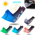 Ice Silk Sleeve Sunscreen Cuff UV Sun Protection Arm Sleeves Anti-Slip Men Long Gloves for Outdoor Cool Sport Cycling. 