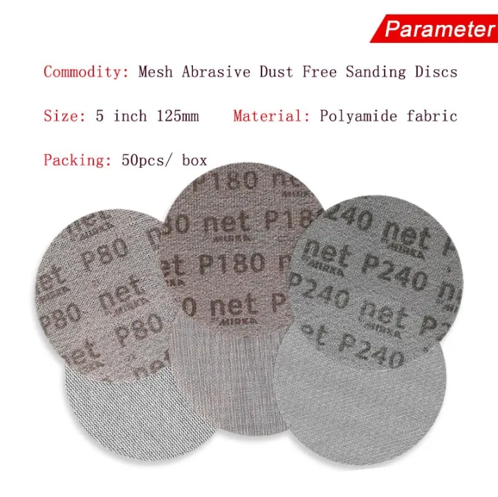 %E3%80%90240%2012PCS%205%20Inch%20125mm%20Mesh%20Dust-free%20Anti-blocking%20Hook&Loop%20Sanding%20Discs%20Abrasive%20Sandpaper%20Car%20Decorate%20Paper%20-%20Image%204