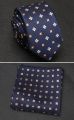 XGVOKH Men Tie Cravat Set Fashion Wedding Ties for Men Hanky Necktie Dot Striped Gravata Jacquard Tie Social Party Accessories. 