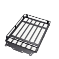 (GGBR)-Universal Roof Racks Luggage Carrier Car Frame with LED Light for 1/18 C8801 RC Crawler Car Parts Round Lamp. 