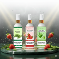 Herbal Bliss Rosemary Water, Strawberry, & Aloe Vera Hair Mist Set | Daily Strengthening, Hair Growth, Shine & Hydration Spray | Promotes Thicker Hair, Smoothness, and Controls Frizz for Men & Women (3-Pack). 
