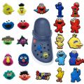 【hot】 Single Sale 1Pcs Sesame Street Shoe Charms PVC Accessories DIY Shoe Decoration For Croc Jibz Kids X-Mas Gifts. 