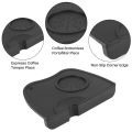 2 Pieces Espresso Knock Box Coffee Tamper Mat Reliable Barista Tools with Removable Knock Bar Non-Slip Silicone Base. 