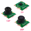 For 5 8MP Night Vision Camera IMX219 Sensor 200° FOV Fisheye MINI Interface with 15cm FFC for RPI Pi5. 