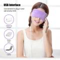 LeiyanHeated Eye Mask Sleep Mask Heated Hot Steam Compress Eyes Cover Sleeping Heating Pad Electrical Temperature Control Blindfold. 