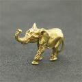 1PCS Antique Bronze Minature Elephant Figurines Tea Pet Table Ornament Decorations Solid Copper Crafts Home Decor Accessories Gifts. 
