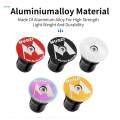 2x Bike Handlebar End Bikes Bar End Metal Durable Bike Handle Bar Caps for Cycling BMX Foldable Bikes Mountain Road Bike Equipment. 