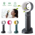 Portable Bladeless Fan Handheld Desktop Mini Air Cooler No Leaf Ultra-quiet Fans Cooling USB Rechargeabe for Travel Outdoor. 