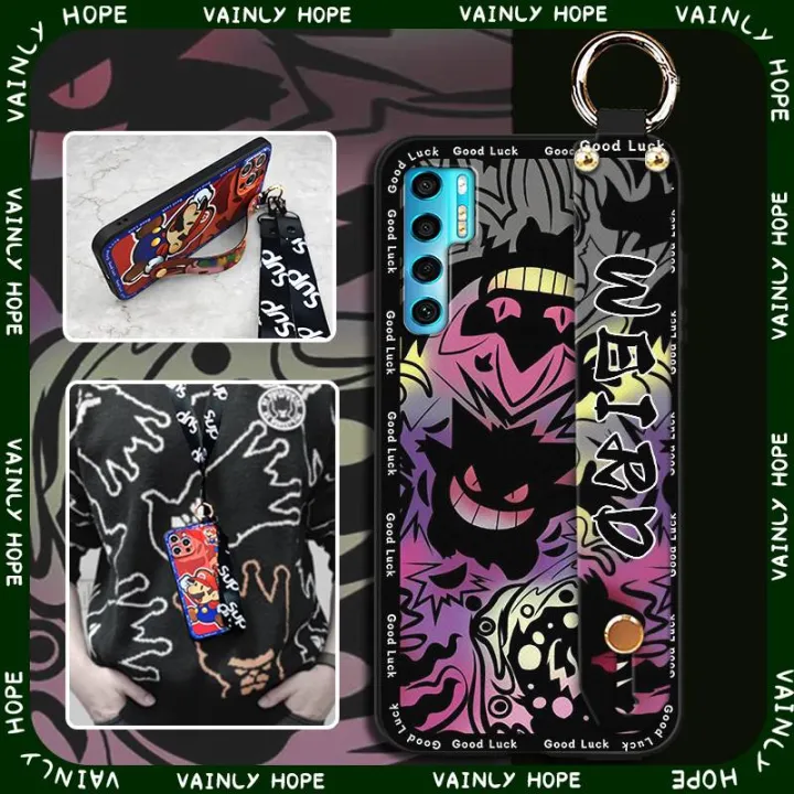 Phone%20Holder%20Dirt-resistant%20Phone%20Case%20For%20TCL%2020%20Pro%205G%20Silicone%20Waterproof%20Back%20Cover%20Lanyard%20Anti-dust%20Durable%20ring%20-%20Image%203