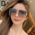 Big Square Rimless Cut Edge Sunglasses Sun Glasses Women Ins Accessories. 