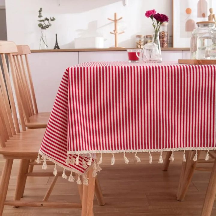 Pastoral%20Red%20and%20White%20Plaid%20Tablecloth%20Linen%20Cotton%20square%20Coffee%20Table%20Cloth%20Rectangular%20picnic%20tablecloth%20Tableware%20for%20Home%20-%20Image%206