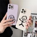 Funny Middle Finger Cute Man Phone Case For iPhone 15 14 13 12 11 Pro Max Mini 7 8 15 Plus SE2 3 Case Liquid Silicone Back Cover. 