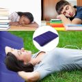 Pillow Squared Flocked Fabric Air Pillow for Beach,Camping,Hiking,Traveling,Napping,Desk Rest,Office,Neck Lumbar Support(Purple). 