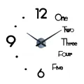 DIY Acrylic Wall Clock Beautiful and Fashionable Simple and Unique Style 3D Numbers and English Words DIY Wall Clock with Frameless Design Wall Decoration. 