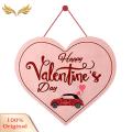 SuperRide Valentine Day Door Decoration Valentine's Day Door Sign Romantic Front Door Hanging Ornament with Red Heart Pattern Happy Valentine's Day Letter Printed Wall Wreath Decor 14 February Decoration Love. 