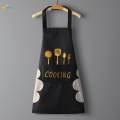 Apron Oil-Proof with Pockets Adjustable Bib Waterproof Chef Apron Gifts , black. 