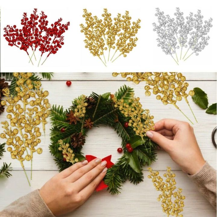 DIY Stems Decor Tree Christmas Glitter Artificial