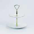 Dankotuwa Gold Line 2 Tier Cake Stand. 