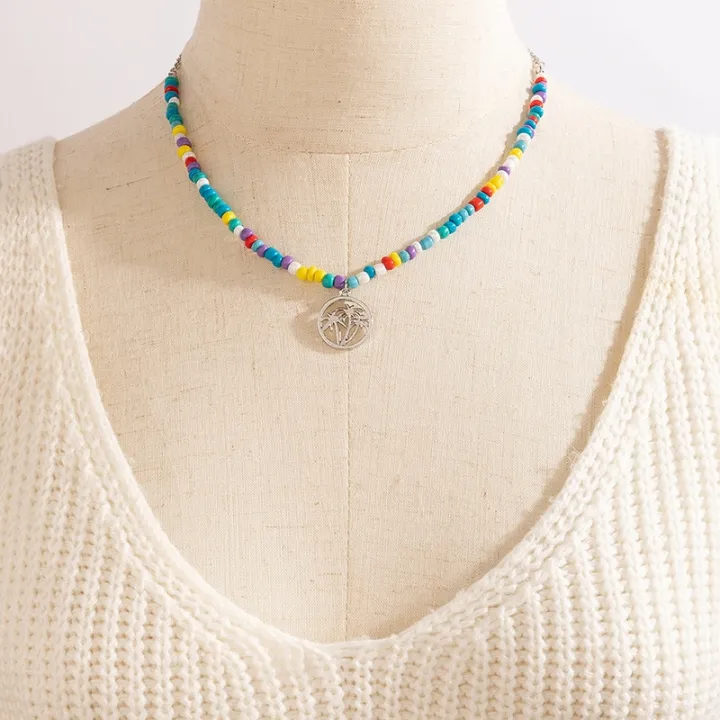 Colorful%20Beaded%20Necklace%20for%20Women%20Charm%20Pearl%20Shell%20Crystal%20Handmade%20Clavicle%20Chain%20Party%20Jewelry%20Accessories%20-%20Image%204