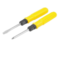 2in1 Double Head Screwdrivers Small Portable Screw Driver Yellow Handle Repair Hand Tools. 
