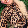 Muses Mall Women Swimming Playsuit Leopard Print Underwater Performance Surfing Bodysuit. 