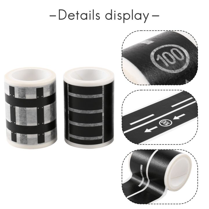 Railway%20Highway%20Road%20Tape%204%20Rolls%204.8cmx5M%20Sticker%20Traffic%20Road%20Adhesive%20Masking%20Tape%20Road%20for%20Kids%20DIY%20Toy%20Car%20Play%20-%20Image%203