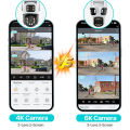 ITECH 12MP WiFi Outdoor Camera 6K Three Lens, Three Screen Motion Detection, Night Vision, Two-Way Audio Baby Surveillance CCTV Camera WT. 