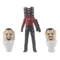 Skibidi Toilet Model Toy Figure Set Home Desktop Decoration Game Character Doll Fans Collectible Items Kids Adults Gift. 