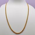 22K Gold plated chein Thin 02MM Bismark chain for ladies 18/24 Inch. 