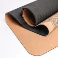 4mm Natural Cork TPE Printed Yoga Mat Non-slip Esterilla Yoga Sweat-absorbing Home Fitness Pad Gymnastics Pilates Mats With Bag. 