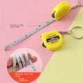 1 Meters Small Ruler Measures Metric And Imperial System Key Ring Mini Steel Tape Measure Pocket Portable Compact Carry Around. 