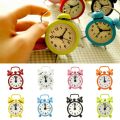 Small Table Alarm Clock bell Classic Home Cute Battery Operated Analog Mini Round Bedside Desk Alarm Clock. 