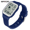 【Tento】SANDA Luxury Fashion Men's Electronic Watches LED Digital Wristwatch 50M Waterproof Sports Casual Watch for Male Clock Relogios. 