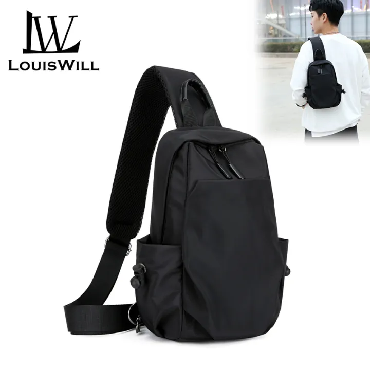 LouisWill Men Crossbody Bags Backpacks Waist Packs Sport Pouch Bags Light Weight Chest Bags Men Fashion Oxford Shoulder Bags for Travel Outdoor