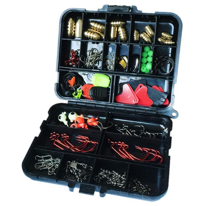 20 Kinds 128pcs Fishing Accessories Hooks Fishing Swivels Weight - Main Image