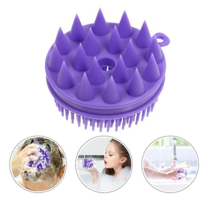 Bath and Shampoo Brush, Silicone Body Scrubber for Use in Shower, Exfoliating Body Brush, Premium Silicone Loofah, Head Scrubber, Scalp Massager/Brush, Wet and Dry, Easy to Clean