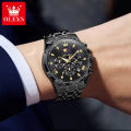 ZEBF--OLEVS 3653 Moon Phase Men Watch Luxury Brand Quartz Watch Fashion Original Waterproof Luminous 24-hour Automatic Date Men Watch. 