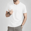 White Men's Plain T Shirt New trend Comfortable, Durable & Soft Material You Can Match With Denim,Short Or pants. 