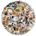 100PCS Cute Cat Meme Stickers - Viral Kitty Meme Doodle Decals For DIY Fun Layor. 
