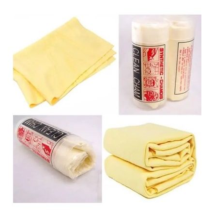 Clean Cham Liquid Absorbing Chamois Cloth for Car Cleaning Microfiber Cloth Big 1 Piece 43 CM x 32 CM, 300 GSM