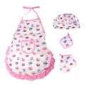 4Pcs Kids Cooking and Baking Set Includes Apron Chef Hat, for Toddler. 