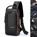 Best Men's Multifunction Anti-theft USB Shoulder Bag Man Crossbody Cross body Travel Sling Chest Bags Pack Messenger Pack For Male. 